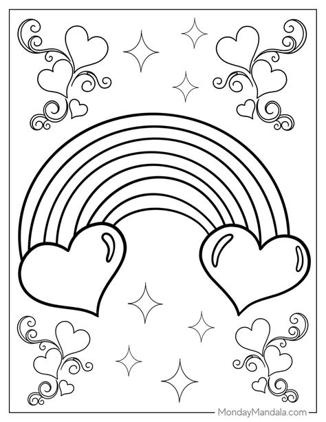 36 Rainbow Coloring Pages (Free PDF Printables) Rainbows Coloring Pages, Rainbow Colouring Pages Free Printables, Printable Rainbow Coloring Pages, Quilt Coloring Pages Free Printable, Rainbow Colouring Pages, Free Coloring Pages Printables For Kids, Pride Coloring Pages, Rainbow Coloring Sheet, Rainbow Coloring Pages Free Printable