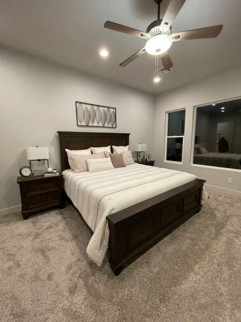 Dark Brown Bed Frame Room Ideas, Brown Wood Bed Frame Bedroom Ideas, Grey Wood Bed Frame Bedroom Ideas, Bedroom Decor Brown Furniture, Dark Brown Bedframe Room Ideas, Dark Brown Bed Frame Bedroom Ideas, Brown Bed Frame Bedroom Ideas, Dark Brown Bed Frame, Dark Wood Bed Frame Room Ideas