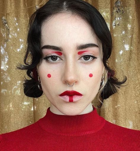 Unconventional Makeup, Star Wars Makeup, Star Wars Movies, Queen Amidala, Graphic Makeup, Drag Makeup, Swag Makeup, Red Makeup, Male Makeup