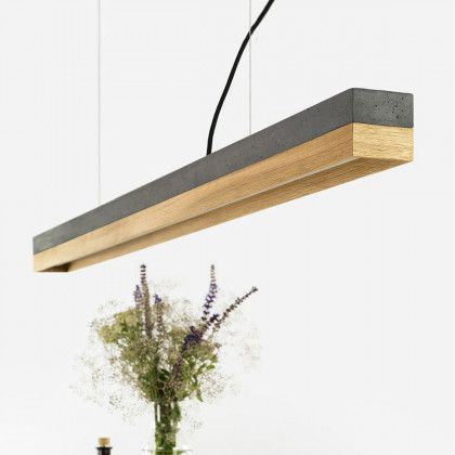 Designer Lighting | Contemporary Lighting | beut.co.uk Bar Pendant Lights, Concrete Light, Concrete Pendant Light, Concrete Pendant, Wood And Concrete, Long Dining Table, Steel Canopy, Strip Led, Concrete Color