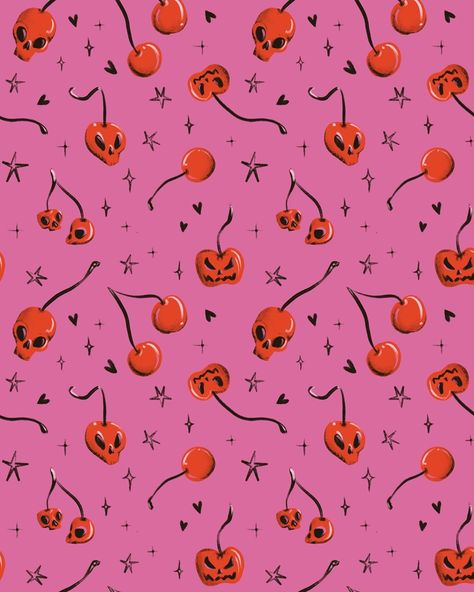 It’s not too early to start sharing halloween content right?? 😳 i was inspired by the summer of cherries and how that could look during spooky season 🍒 Cool Halloween Wallpapers, Girly Halloween Wallpaper, Halloween Shuffle, Spooky Season Wallpaper, Autumn Widgets, Fall Desktop Backgrounds, Xmas Prints, Halloween Widget, Autumn Backgrounds