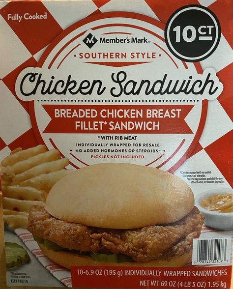 Member’s Mark Southern Style Chicken Sandwich Review – 2Busy Mamma Sandwich In Air Fryer, Homemade Chicken Sandwich, Southern Style Chicken, Chick Fil A Sandwich, Crispy Chicken Breast, Homemade Fried Chicken, Chicken Filet, Rib Meat, Waffle Fries