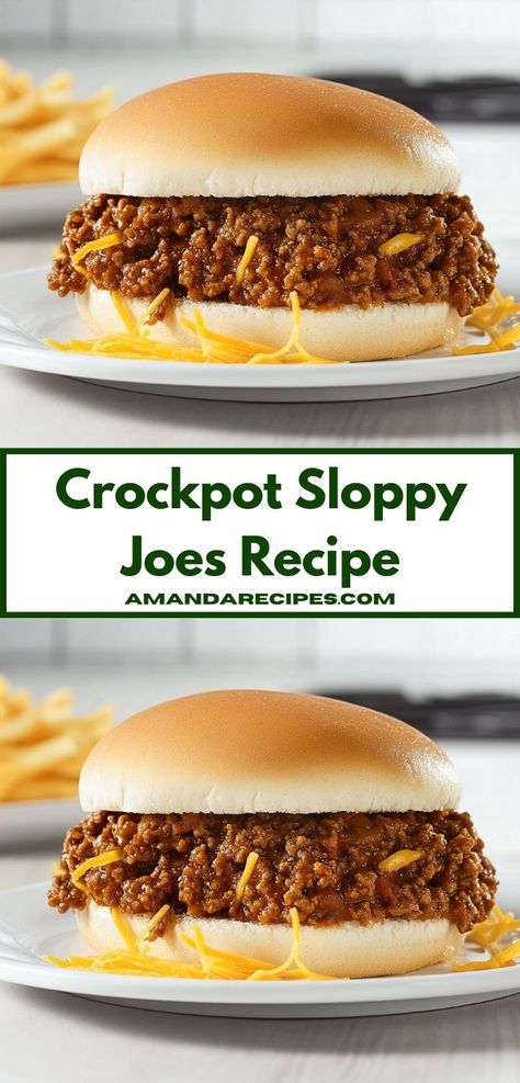 Looking for a delicious weeknight dinner? This Crockpot Sloppy Joes recipe offers rich, savory flavors that your family will love. It's an easy slow cooker meal that makes dinner time stress-free and enjoyable. Crockpot Sloppy Joes, Sloppy Joe Recipe Crock Pot, Crock Pot Sloppy Joes, Slow Cooker Sloppy Joes, Ground Recipes, Joe Recipe, Zesty Sauce, Sloppy Joes Recipe, Crowd Pleasing Recipes