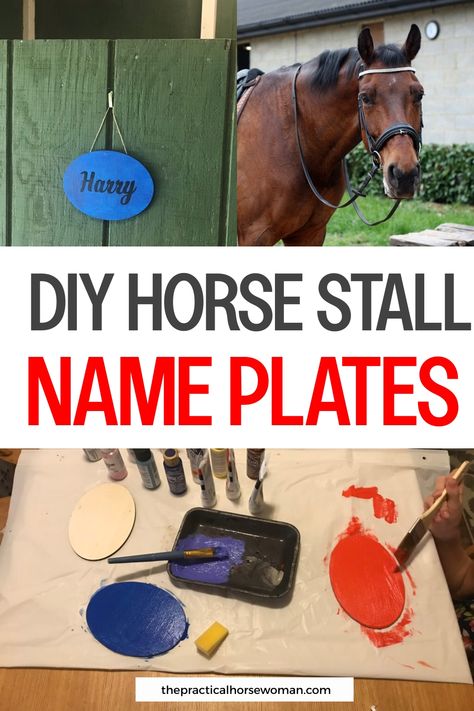 Looking to spruce up your horse stalls? Check out these DIY horse stall decoration ideas that will add a touch of personality to your barn. Whether you're looking to create custom horse stall signs or craft other DIY horse stuff, these projects are perfect for adding a unique and personal touch. Create a cozy and inviting space for your equine friends with these creative and budget-friendly ideas. Easy Horse Stalls, Stall Decoration Ideas, Diy Horse Stuff, Horse Stall Name Plates, Stall Name Plates, Horse Stall Decorations, Horse Stall Signs, Custom Horse Stalls, Horse Stall Sign