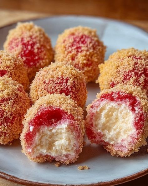 Indulge in sweet bliss with our Strawberry Cheesecake Crunch Bites! Perfect no-bake treat with creamy cheesecake filling & crunchy topping. Easy & delicious!

**Tags:** #StrawberryCheesecake #NoBakeDessert #EasyRecipe #SweetTreats Strawberry Cheesecake Crunch, Cheesecake Crunch, Easy Strawberry Cheesecake, Strawberry Cheesecake Bites, Strawberry Crunch, Cheesecake Bites, Summer Snacks, Easy Strawberry, Easy Treats