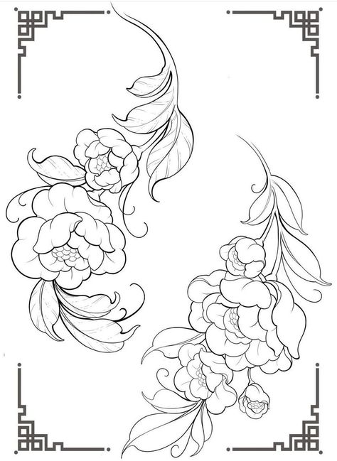 Floral Background Tattoo Design, Floral Filigree Tattoo, Symetrical Objects Drawing, Embroidery Tattoo Design, Sugar Tattoo, Leaves Tattoo, Backpiece Tattoo, Flower Tattoo Drawings, Flower Art Drawing