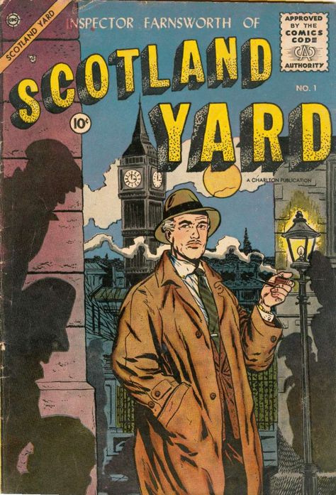 Scotland Yard #1 (Charlton) - Comic Book Plus London Daunt Books, Detective Comics Cover, British Mystery Series Books, The Pickwick Papers, The Sittaford Mystery Agatha Christie, Vintage Travel Posters Scotland, Charlton Comics, Scotland Yard, Private Eye