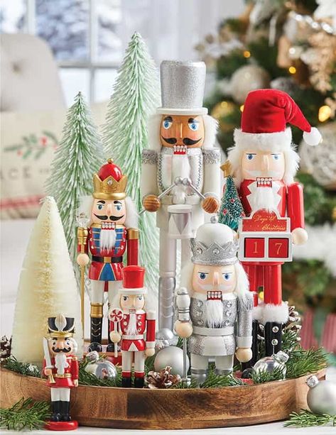 Nutcrackers Display, Nutcracker Decor, Nutcracker Christmas Decorations, Hobby Lobby Christmas, Artificial Christmas Trees, Xmas Deco, Christmas Display, Nutcracker Christmas, Toy Soldiers