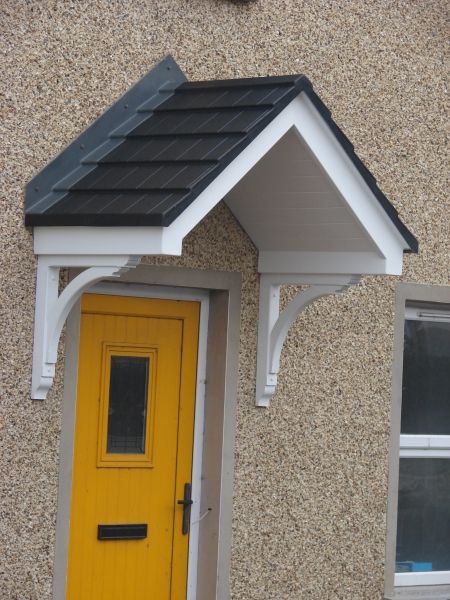 Apex Door Canopies | JLM Composites, Donaghmore Wood Canopy Front Door, Wood Door Awnings Exterior, Small Awning Over Front Door, Windows Canopy Design, Wood Awning Over Door, Window Canopy Exterior, Backdoor Ideas Back Doors, Roof Over Door, Door Canopy Plans