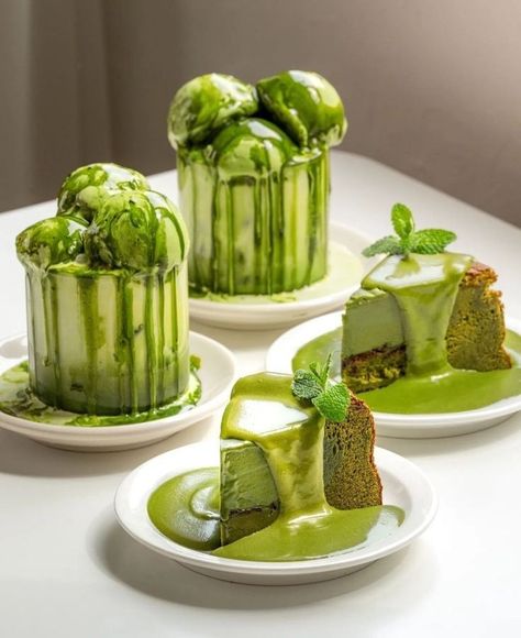 Green Aesthetics, Matcha Dessert, Food Wallpaper, Japanese Sweets, Greens Recipe, Desert Recipes, Sweet Desserts, Cafe Food, Food Menu