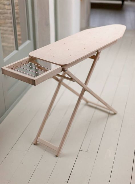 Ironing Board In Beech Wood Ironing Boards, Wooden Ironing Board, Plastic Free Living, Into The Wood, Ironing Board Covers, Iron Shelf, Ironing Board, Into The Woods, Woodworking Furniture