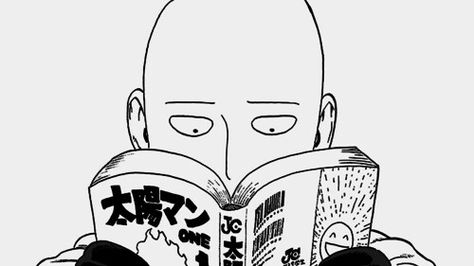 Saitama, reading, manga; One Punch Man Punch Man, One Punch, Saitama, One Punch Man, Reading