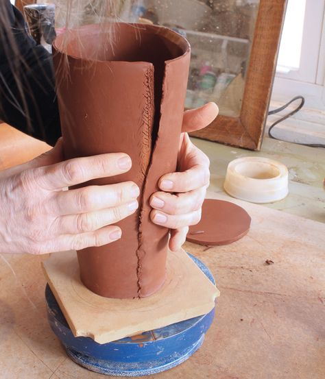 How to Make a Lovely Handbuilt Pitcher Hand Built Pottery Pitcher, Ceramic Pitcher Handbuilt, Ceramic Pitchers Ideas Handmade Pottery, Handbuilt Pitcher, Ceramic Pitcher Ideas, Hand Clay Ideas, Pottery Ideas Handbuilt, Handbuilt Pottery Ideas, Handbuilding Pottery