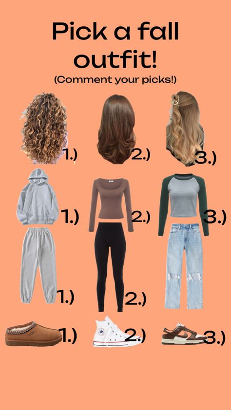 Mine is 1,1,2,3!#outfitinspo #ootd#fall #fallaesthetic #comment Girly Gifts Ideas, Ootd Fall, Casual Preppy Outfits, Girly Gifts, School Fits, Simple Trendy Outfits, Cute Fits, Preppy Outfits, Fitness Inspo