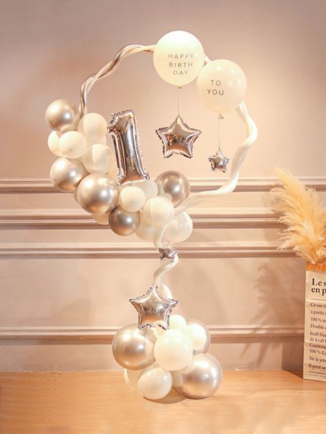 Standing Balloon Decorations, Birthday Balloon Stand, Balloon Decoration For Birthday, Balloon Ring, Decoration For Birthday Party, Construction Birthday Invitations, Balloon Stand, Dinosaur Balloons, Small Wall Decor