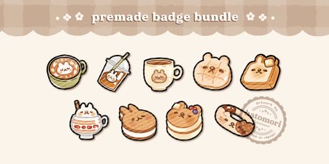 Bakery Drawing, Cafe Stickers, Game Cafe, Twitch Badges, Twitch Sub Badges, Cute Cafe, Pixel Art Games, Creative Things, Cute Doodles Drawings