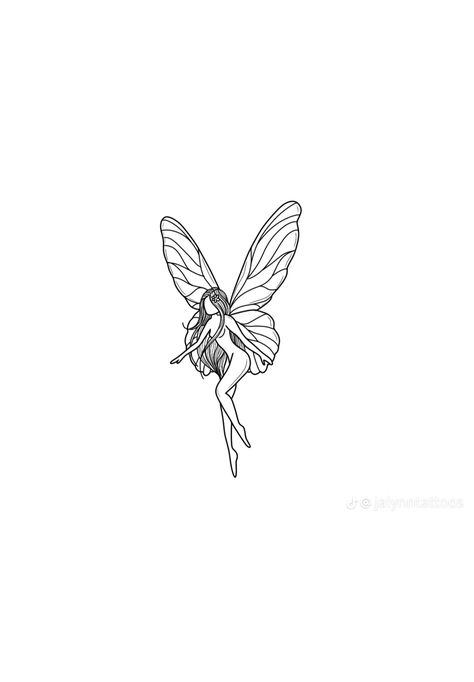 Horizontal Back Tattoo, Tiny Ankle Tattoo, Tiny Fairy Tattoo, Faerie Tattoo, Small Fairy Tattoos, Word Tattoo Ideas, Care Bear Tattoos, Medusa Tattoo Design, Word Tattoo