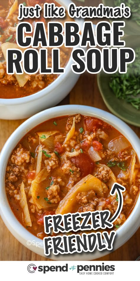 Spend With Pennies Recipes, Cabbage Roll Soup Recipe, 7 Day Cabbage Soup Diet, Unstuffed Cabbage Soup, Unstuffed Cabbage Roll Soup, Cabbage Soup Diet Recipe, Unstuffed Cabbage Rolls, Unstuffed Cabbage, Cabbage Roll Soup