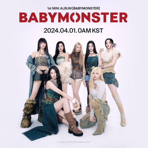 BABYMONSTER rolls out visual photo for their upcoming 1st mini-album 'BABYMONS7ER' Babymonster Members, Yg Entertaiment, Kpop Profiles, Jung Yong Hwa, Photo Grouping, The Elder Scrolls, Baby Monster, Charlie Puth, Pre Debut