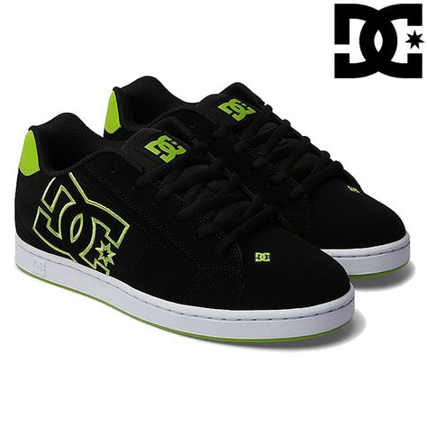 New in! https://www.mastershoe.co.uk/dc-men-s-net-skate-shoes-black-lime-green #DC #DCNet Green Cushioned Skate Shoes, Green Dc Shoes, Green Urban Synthetic Skate Shoes, Luxury Green Low-top Skate Shoes, Green Leather Lace-up Skate Shoes, Dc Shoes, Skate Shoes, Neon Green, Lime Green