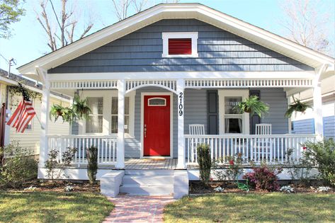 Small Old House Renovation, Bungalow Addition, 1930 Bungalow, Historic Bungalow, Craftsman Bungalow Exterior, Outside House Paint, 1930s Home, 1930s Bungalow, 1920s Bungalow