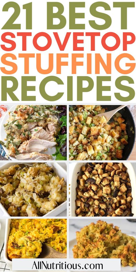 If you are looking for the best easy stuffing recipes for your next holiday dinner you must try these best stovetop stuffing recipes. These incredibly flavorful stovetop stuffing recipes will have everyone going in for seconds. Stove Top Stuffing Dinner Ideas, Stuffed Mushrooms Using Stove Top Stuffing, Stove Top Turkey Stuffing Recipes Thanksgiving, Stove Top Thanksgiving Stuffing, Best Stovetop Stuffing Recipe, Stove Top Recipes Stuffing, Instant Stuffing Recipes, Stuffing Side Dish Recipes, Easy Stuffing Recipe Thanksgiving Stove Top