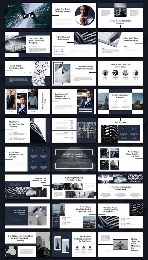 Architecture Company Profile, Keynote Design, Architecture Company, Portfolio Photography, Presentation Design Layout, Creative Architecture, Portfolio Design Layout, Powerpoint Design Templates, Business Portfolio