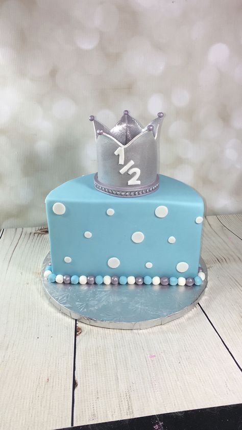 #cake #cakedecorating Half Birthday Baby Boy, Bbq Baby Shower Decorations, Happy Half Birthday, Half Birthday Baby, Half Birthday Cakes, 6 Month Baby Picture Ideas, 12th Birthday Cake, Baby Boy Birthday Cake, First Birthday Pictures