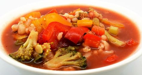 Healthy Barley Vegetable Soup Recipe Vegetable Soup Diet, Soup Barley, Barley Vegetable Soup, Pritikin Diet, Low Sodium Soup, Garlic Chicken Stir Fry, Soup Vegetable, Lime Quinoa, Sweet Potato And Apple