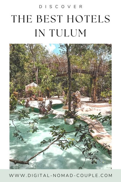 Hotels in Tulum are many, as well as in Riviera Maya. Check out our favorites in Tulum town and beach in this complete guide! #tulum #hotels #beach #town #luxury #budget #mexico #vacation #villas #hotel Tulum In December, Tulum Boutique Hotel, Tulum Mexico Resorts, Best Restaurants In Tulum, Best Cenotes In Tulum, Tulum Mexico Hotel, Tulum Beach Hotels, Be Tulum Hotel, Tulum Resorts