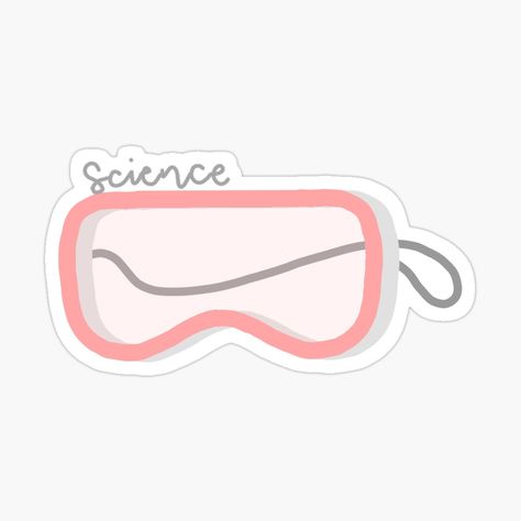 Get my art printed on awesome products. Support me at Redbubble #RBandME: https://www.redbubble.com/i/sticker/Science-Goggles-by-alladoodle/55016677.EJUG5?asc=u Science Goggles Drawing, Stickers Science Aesthetic, Goodnotes Stickers Science, Science Goggles, Science Stickers Biology, Lululemon Logo, Cotton Totes, Cotton Tote Bags, Goggles