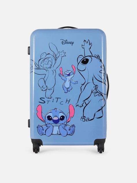 Stitch Luggage, Small Plushies, Disney Suitcase, Stitch Room, Lilo And Stitch Characters, Blue Suitcase, Lilo And Stitch Merchandise, Primark Store, Stitch Quotes