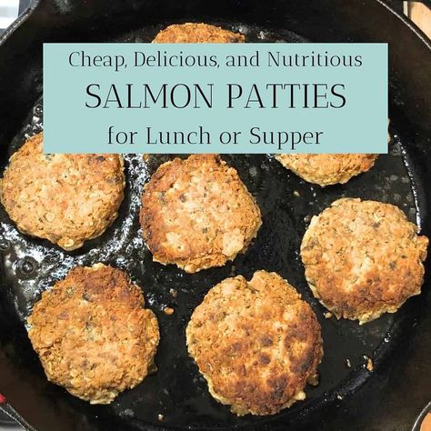 These salmon patties are not only delicious to eat but they are very nutritious as well! When you haven’t thawed any meat and you need to serve lunch or supper in a hurry, this healthy option is ready in just 15 minutes! This post contains affiliate links, which means I make a small commission at... Read More The post Salmon Patties for a Nourishing Lunch or Supper appeared first on Rivers Family Farm. Dinner Meal Plan, Meal Plan Breakfast, Canned Salmon, Easy Recipes For Dinner, Cooking From Scratch, Healthy Salmon, Salmon Patties, Tasty Vegetarian Recipes, Kinds Of Salad