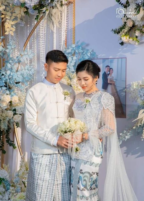 Burma Wedding Dress, Myanmar Weeding Dress Design Latest, Wedding Dresses Myanmar, Myanmar Pre Wedding Photo, Myanmar Wedding Dress Photo, Burmese Wedding Dress, Myanmar Wedding Dress Design, Myanmar Wedding Photo, Myanmar Traditional Wedding Dress