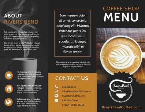 Coffee Shop Brochure Template | MyCreativeShop Coffee Shop Brochure, Cafe Brochure, Coffee Brochure, Coffee Shop Business Plan, Coffee Magazine, Brochure Templates Free Download, Menu Poster, Shop Name Ideas, Brochure Examples