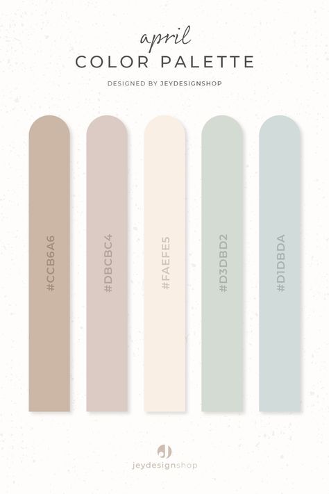 A minimal and neutral color palette to use on your planner spreads for the month of April. Digital Planner Colour Palette, Pantone Neutral Palette, Colors Palette Pastel, Pastel Neutral Color Palette, Pallet Color Ideas, Planner Color Palette, April Color Palette, Neutral Aesthetic Color Palette, Pastel Colors Palette