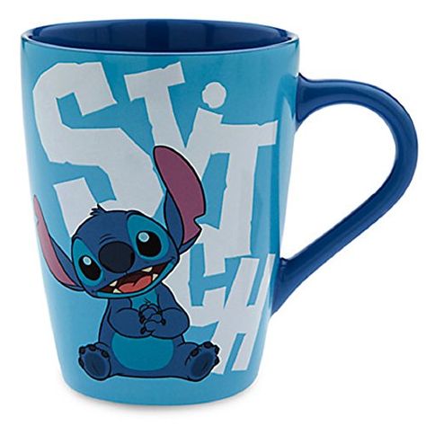 Disney Store Stitch Mug Coffee Cup Blue Lilo New 2016 * Check out this great product. (This is an affiliate link) Stitch Letters, Disney Mug, Disney Coffee Mugs, Lilo And Stitch Quotes, Disney Cute, Stitch Logo, Disney Cups, Stitch Quote, Letter Mugs