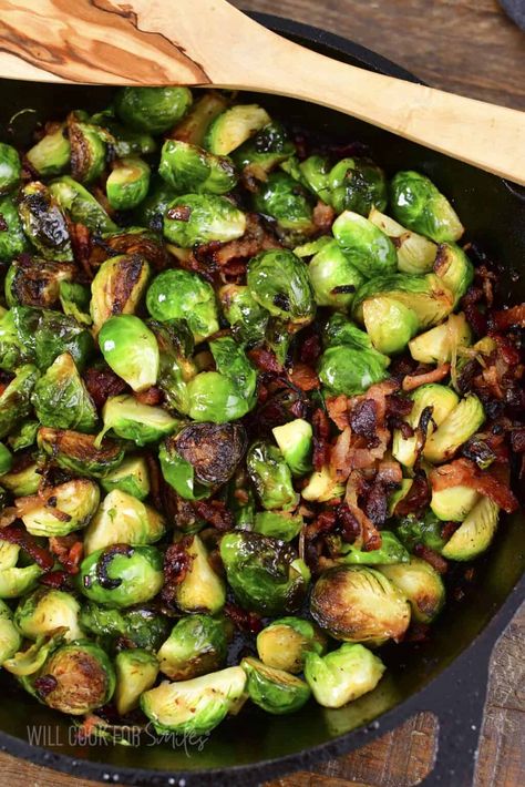 Honey Garlic Brussel Sprouts, Garlic Brussel Sprouts, Brussel Sprouts With Bacon, Sauteed Brussel Sprouts, Brussel Sprout Salad Recipes, Unity Cross, Brussel Sprout Recipes Roasted, Roasted Sprouts, Recipe For Dinner