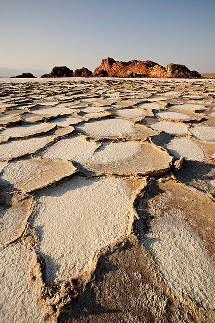 Danakil Desert: "The Danakil Desert, officially listed as the hottest place on earth, regularly experiences daytime temperatures in excess of 50˚C." www.bradtguides.com Deserts Of The World, African Countries, Sea Level, Desert Landscaping, Magical Places, Science And Nature, The Desert, Amazing Nature, Natural Wonders