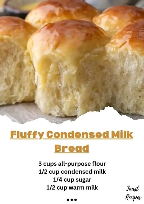 Paula Deen Recipes 🥘🍝 | ♦️Whipping up this Fluffy Condensed Milk Bread - the perfect combination of sweet and soft | Facebook Fluffy Condensed Milk Bread, Condensed Milk Bread, Dressing Casserole, Viking Cruise, Fluffy Bread, Milk Bread Recipe, Paula Deen Recipes, Homemade Bread Recipes Easy, Homemade Rolls