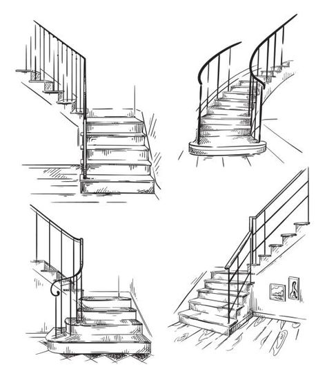 Interior Design Vector, Staircase Drawing, Croquis Architecture, How To Draw Stairs, Conceptual Model, Conceptual Model Architecture, Staircase Interior Design, Model Architecture, Architecture Drawing Sketchbooks