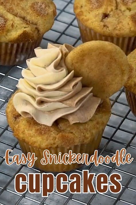 Snickerdoodle Cupcakes Best Carrot Cupcake Recipe, Moist Carrot Cake Cupcakes, Carrot Cake Cupcakes Recipe, Carrot Cupcake Recipe, Snickerdoodle Cupcakes, Moist Carrot Cake, Cinnamon Buttercream, Cookie Recipes Chewy, Carrot Cakes