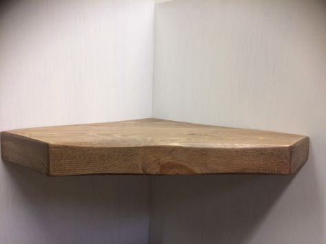 Wooden Rough Saw Solid Floating Vintage HANDMADE CORNER SHELF Diamond Shape | eBay Corner Wall Shelf, Floating Corner Shelves, Corner Wall Shelves, Corner Sink, Wood Floating Shelves, Corner Wall, Corner Table, Small Corner, Modern Shelving