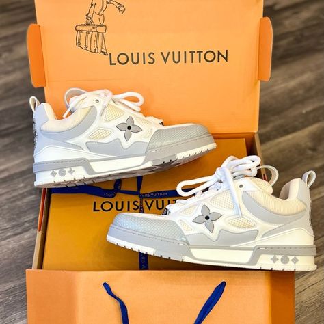 Louis Vuitton LV Skate Grey Sneaker- Brand New Grey Sneakers, Sneaker Brands, Original Box, Louis Vuitton, Brand New, Collage, Sneakers, Grey, Plus Fashion