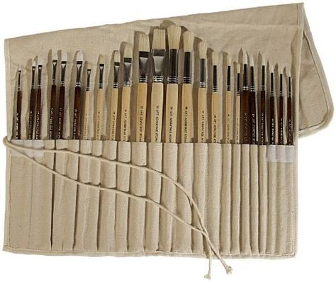 Natural Bristle Brush, Paint Brush Holders, Acrylic Paint Brushes, Brush Roll, Acrylic Brushes, Artist Brush, Free Canvas, Bob Ross, Painting Tools