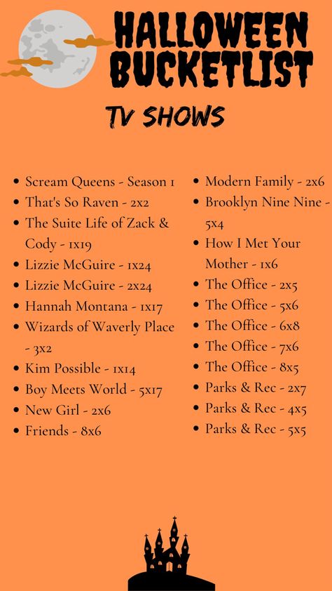 A list of some good TV episode on centering around Halloween! Halloween Tv Specials, Fall Tv Show Episodes, Nickelodeon Halloween Episodes, Disney Halloween Shows, Best Fall Tv Shows, Modern Family Best Episodes List, Halloween Show Episodes, Fall Tv Episodes, Halloween Episodes List Disney