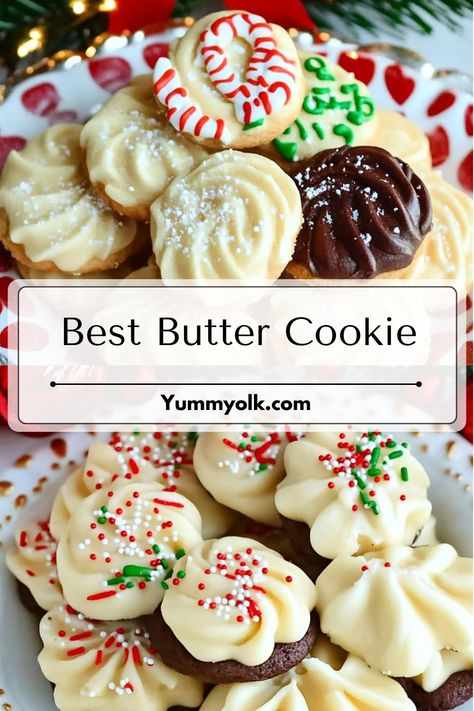 **Master the Art of Butter Cookies**

Indulge in the buttery, crumbly perfection of homemade butter cookies. This classic recipe is easy to follow and yields delicious results. 

#buttercookies #cookies #baking #dessert #teatime #foodie #homebaking Butter Cookies To Decorate, Cookie Press Butter Cookies, Butter Press Cookies, The Best Butter Cookies, Best Butter Cookies Recipe, Classic Butter Cookies, Chewy Butter Cookies, Crumbl Cookie Spoilers, Buttery Cookies Recipes