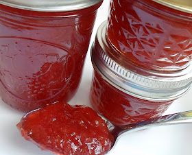 Happier Than A Pig In Mud: Rhubarb Jam Using Strawberry Jello Strawberry Rhubarb Jam With Jello Recipe, Rhubarb Jello, Rhubarb Freezer Jam, Infused Fruit, Rhubarb Jelly, Mousse Desserts, Rhubarb Jam Recipes, Rhubarb Strawberry, Strawberry Rhubarb Jam