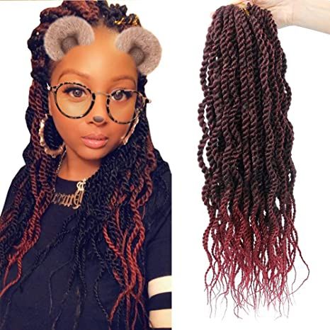 Braids Wavy Ends, Twist Senegalese, Wand Curl Crochet Hair, Jamaican Bounce Crochet, Water Wave Crochet Hair, Crochet Twists, Crochet Senegalese Twist, Crochet Hair Braids, Senegalese Twist Crochet Braids