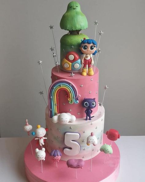 True And The Rainbow Kingdom Cake Ideas, True Birthday Cake, True And Rainbow Kingdom Birthday Party, Rainbow Ruby Birthday Theme, True Birthday Party Ideas, Rainbow Ruby Cake, True And The Rainbow Kingdom Birthday, Rainbow Kingdom Cake, Joker Cake